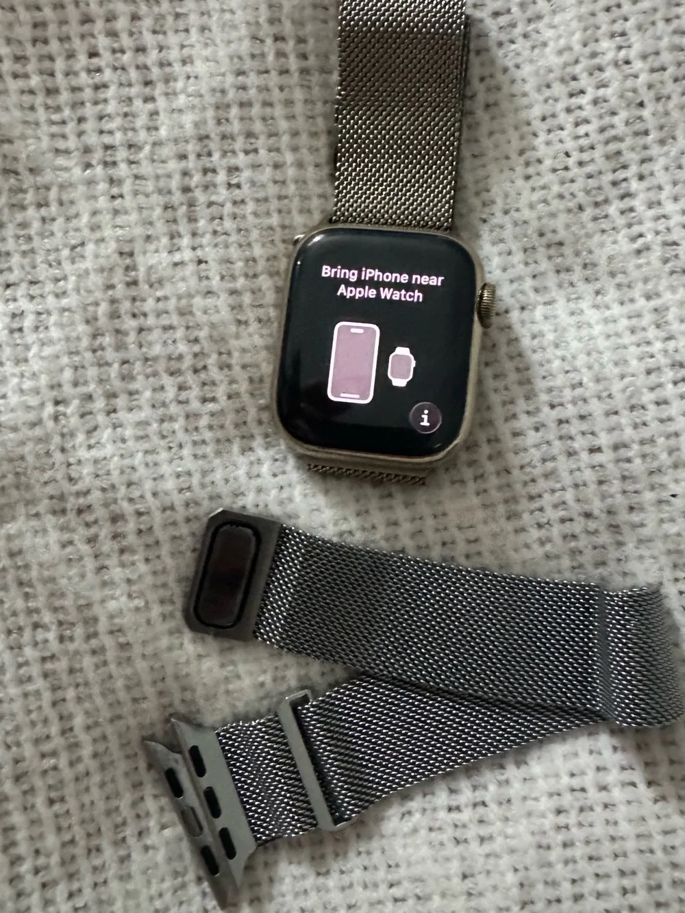 Apple Watch with Gold Mesh Band